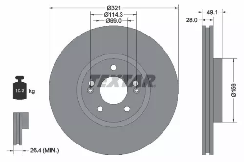 TEXTAR Brake Disc (92166005)