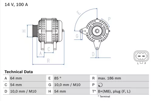 BOSCH Alternator (0986083420)