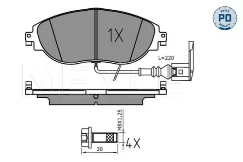 MEYLE Brake Pad Set, disc brake (0252511720/PD)