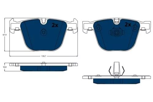 TRW Brake Pad Set, disc brake (GDB1502BTE)