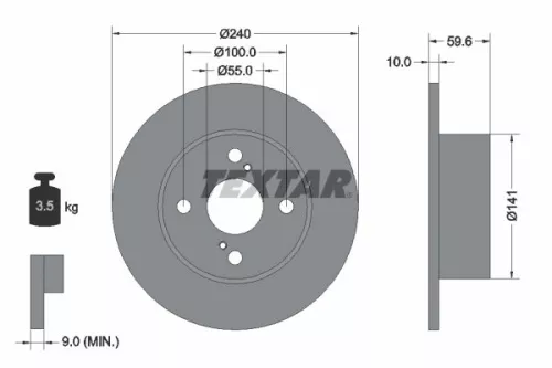 TEXTAR Brake Disc (92136000)