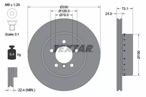 TEXTAR Brake Disc (92269725)