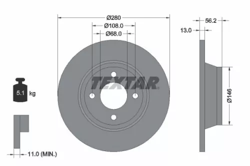 TEXTAR Brake Disc (92060400)