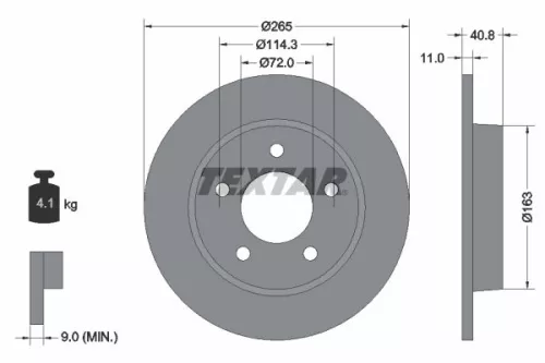 TEXTAR Brake Disc (92130500)