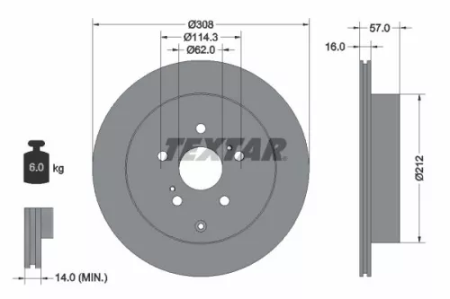 TEXTAR Brake Disc (92222200)