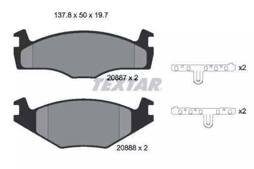 TEXTAR Brake Pad Set, disc brake (2088710)