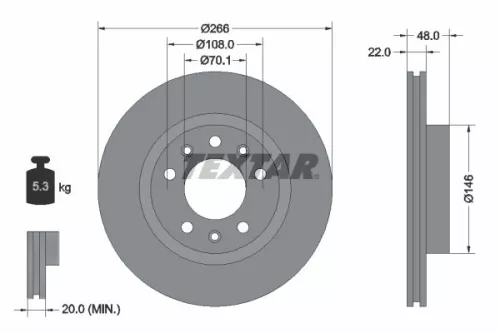 TEXTAR Brake Disc (92269003)