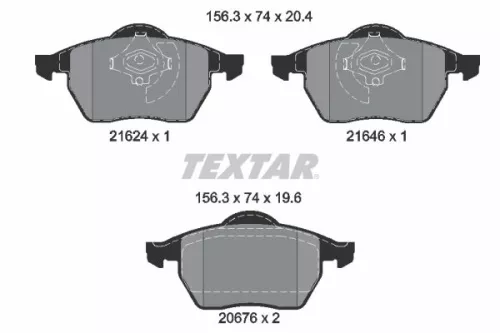 TEXTAR Brake Pad Set, disc brake (2162402)