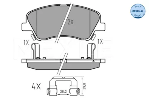 MEYLE Brake Pad Set, disc brake (0252222818)