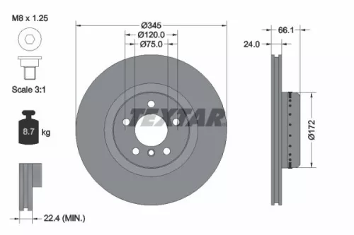 TEXTAR Brake Disc (92265125)