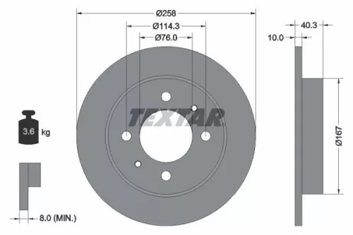 TEXTAR Brake Disc (92117103)