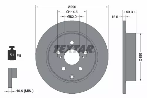 TEXTAR Brake Disc (92314203)