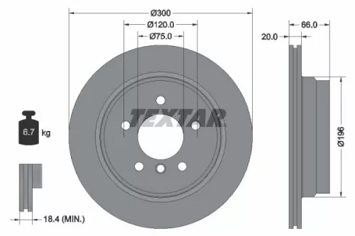 TEXTAR Brake Disc (92154903)
