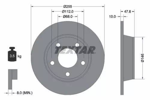 TEXTAR Brake Disc (92117303)