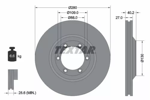 TEXTAR Brake Disc (92174803)