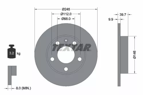 TEXTAR Brake Disc (92106203)