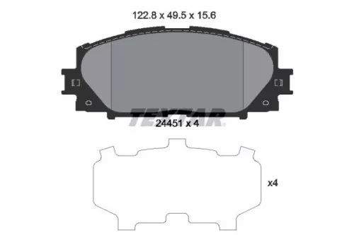 TEXTAR Brake Pad Set, disc brake (2445101)