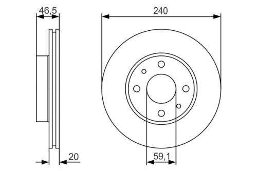 BOSCH Brake Disc (0986479S74)