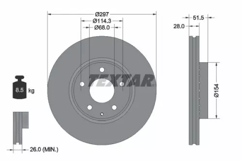 TEXTAR Brake Disc (92295003)