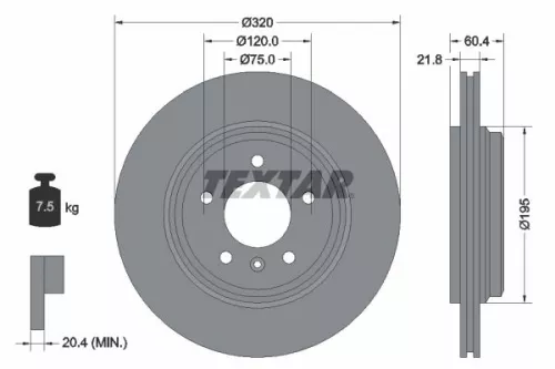 TEXTAR Brake Disc (92107003)