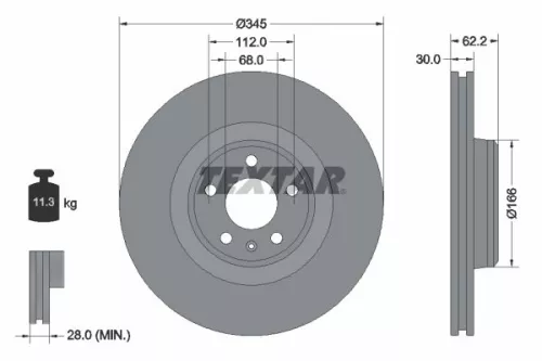 TEXTAR Brake Disc (92294305)