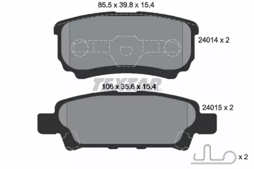TEXTAR Brake Pad Set, disc brake (2401401)