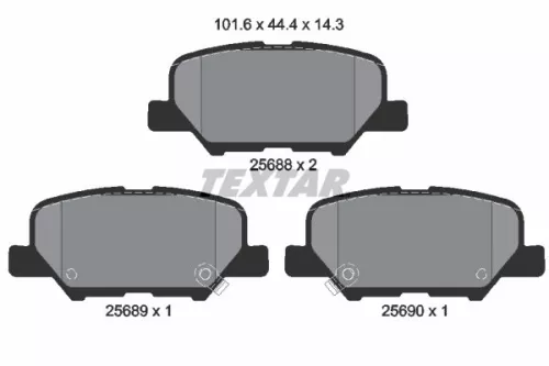 TEXTAR Brake Pad Set, disc brake (2568801)