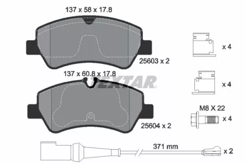 TEXTAR Brake Pad Set, disc brake (2560303)