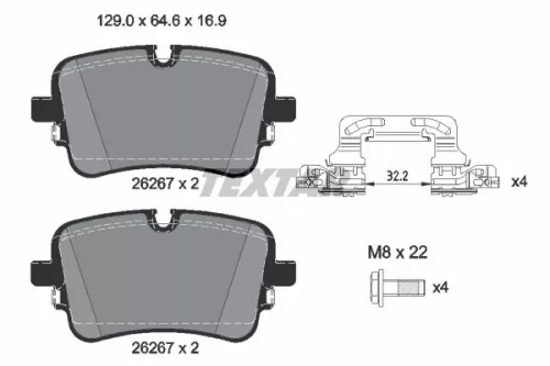 TEXTAR Brake Pad Set, disc brake (2626701)