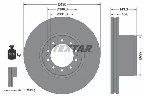 TEXTAR Brake Disc (93186700)