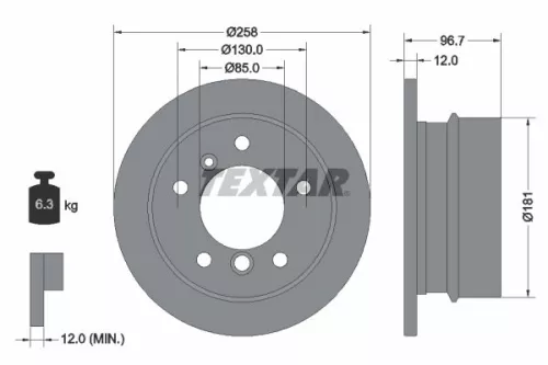 TEXTAR Brake Disc (92137503)