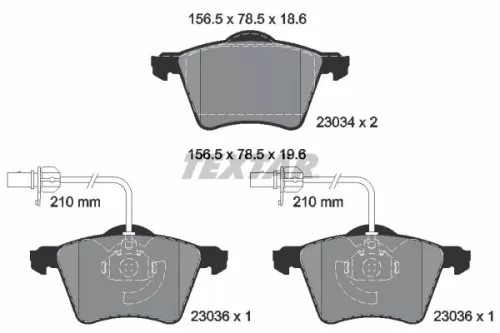 TEXTAR Brake Pad Set, disc brake (2303401)