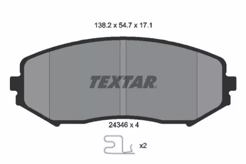 TEXTAR Brake Pad Set, disc brake (2434601)