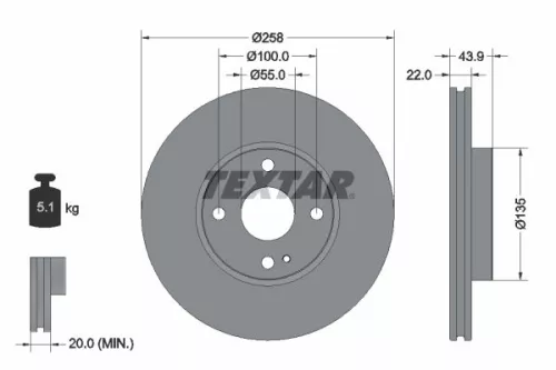 TEXTAR Brake Disc (92300903)