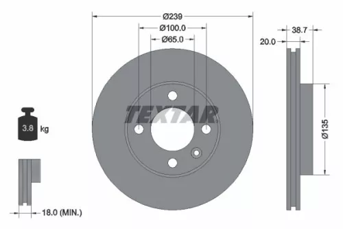 TEXTAR Brake Disc (92012103)
