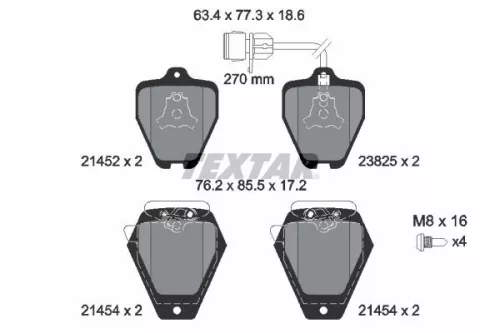 TEXTAR Brake Pad Set, disc brake (2145201)