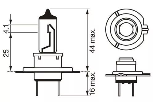 BOSCH Bulb, headlight (1987301441)