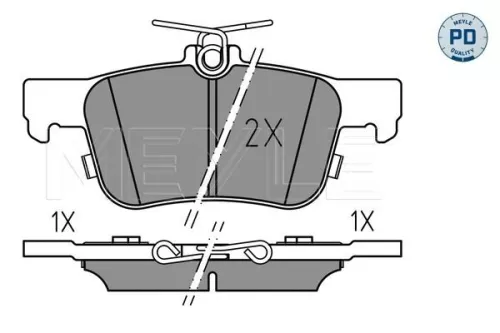 MEYLE Brake Pad Set, disc brake (0252223116/PD)