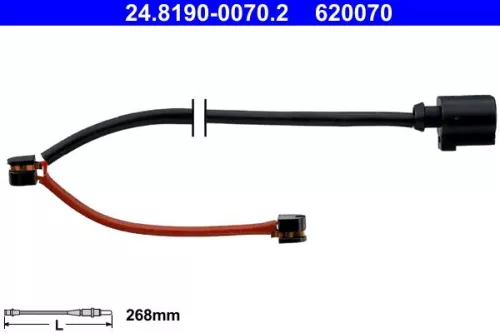 Warning Contact, brake pad wear