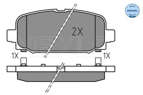 MEYLE Brake Pad Set, disc brake (0252284418)