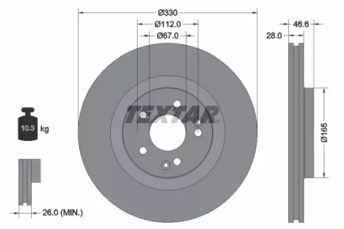 TEXTAR Brake Disc (92151005)