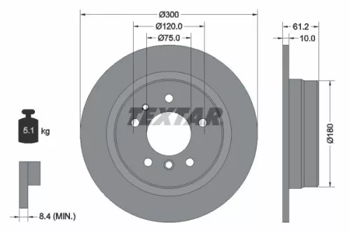 TEXTAR Brake Disc (92042303)