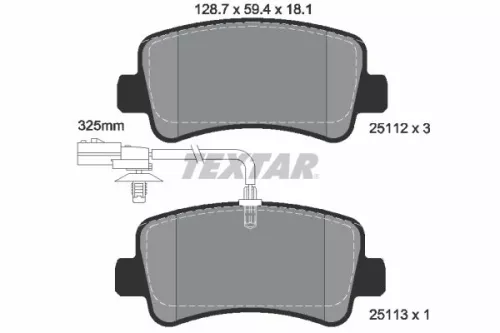 TEXTAR Brake Pad Set, disc brake (2511201)