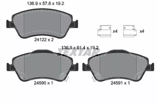 TEXTAR Brake Pad Set, disc brake (2412201)
