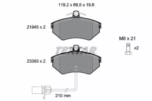 TEXTAR Brake Pad Set, disc brake (2194504)