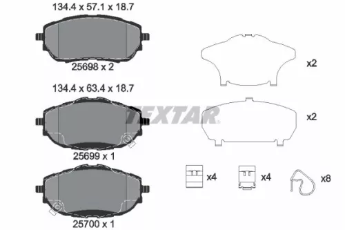 TEXTAR Brake Pad Set, disc brake (2569801)