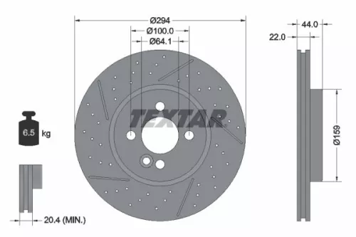 TEXTAR Brake Disc (92196703)