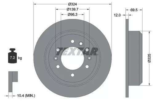 TEXTAR Brake Disc (92161800)