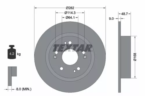 TEXTAR Brake Disc (92301603)