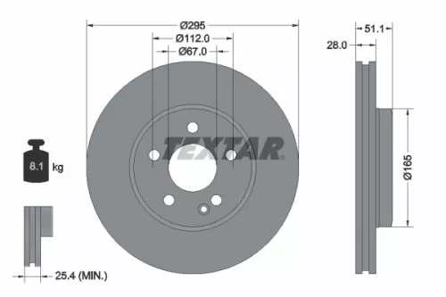 TEXTAR Brake Disc (92254803)